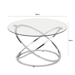 HSUK- Rizzo Chrome Coffee Table Home Store UK