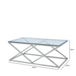 HSUK- Stainless Steel Coffee Table Home Store UK