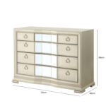 HUSK- Mirror Champagne 5 Drawer Chest Chest Of Drawer Home Store UK