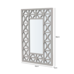 HUSK- Grey Wood Rectangular Wall Mirror - Mirror Collection - Home Store UK