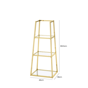HSUK- Value Small Gold Ladder Display Unit - Display Cabinets - Home Store UK