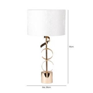 HSUK- 51cm Gold Metal Swirl Table Lamp - Metal Lamps - Home Store UK