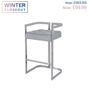 HSUK- Stainless Steel Bar Stool - Fabric Barstools - Home Store UK