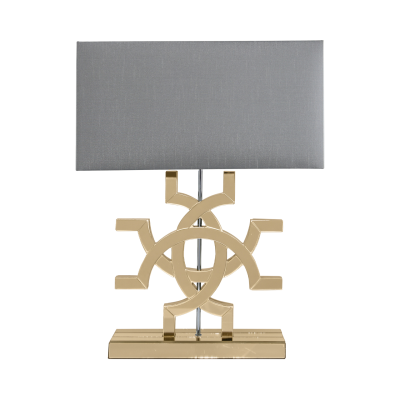 HSUK- Athos Gold Glass Table Lamp With Grey Shade - Mirror Lamps - Home Store UK HSUK- Athos Gold Glass Table Lamp With Grey Shade - Mirror Lamps - Home Store UK