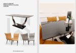Venus Dining Table with 4 Flora Chairs Dining Table Sets Home Store UK