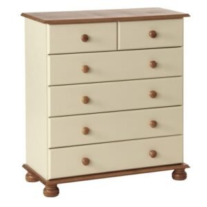 Copenhagen 2 + 4 Drawer Chest in Cream/Pine Chest of Drawer Home Store UK