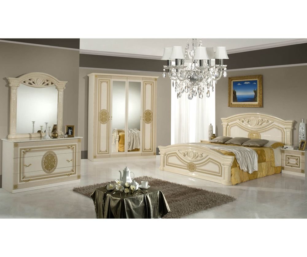 Dima Mobili Vera Beige Bedroom Set with 6 Door Wardrobe Italian Bedroom Set Home Store Uk Dima Mobili Vera Beige Bedroom Set with 6 Door Wardrobe Italian Bedroom Set Home Store Uk
