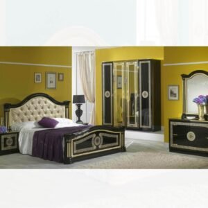 Ben Company New Serena Black and Gold Italian Bedroom Set Italian Bedroom Home Store UK