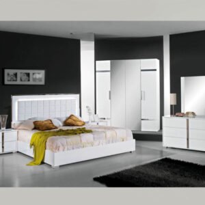 H2O Design San Marino Italian Bedroom Set with 6 Door Wardrobe Italian Bedroom Set Home Store Uk