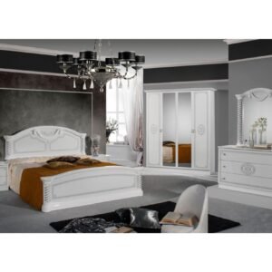 Dima Mobili Vera Walnut Bedroom Set with 6 Door Wardrobe Italian Bedroom Set Home Store UK