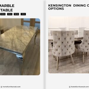 Louis Marble Dining Table With Kensington Chair Dining Table Chair Home Store UK