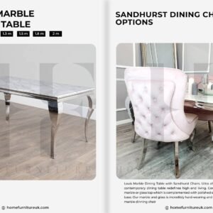 Louis Marble Dining Table With Sandhurst Chair Marble Dining Table Chairs Home Store UK