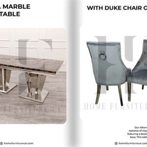 Athena Dining Table with Duke Chair's Dining Table Chair Home Store UK