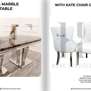 Athena Dining Table with Kate Chair's Dining Table Home Store UK