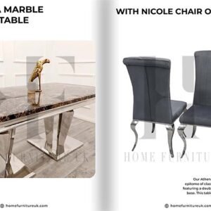 Athena Dining Table with Nicole Chair's Dining Table Chair's Home Store UK