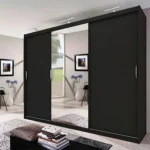 Miami Black 3 Door 250cm Wardrobe Wardrobe ﻿ Home Store Uk