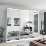 Chicago White 3 Door 250cm Wardrobe ﻿ Wardrobe Home Store UK