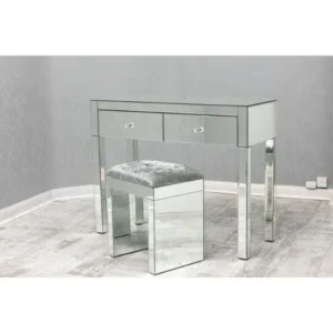 Cadby Crushed Velvet Stool Dressing Table Home Store UK