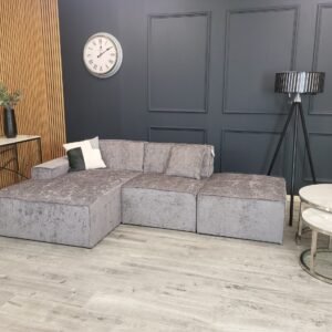 Atlanta Modula Sofa, Fabric Sofa, Grey Chenille - Fabric Sofa - Home Store UK