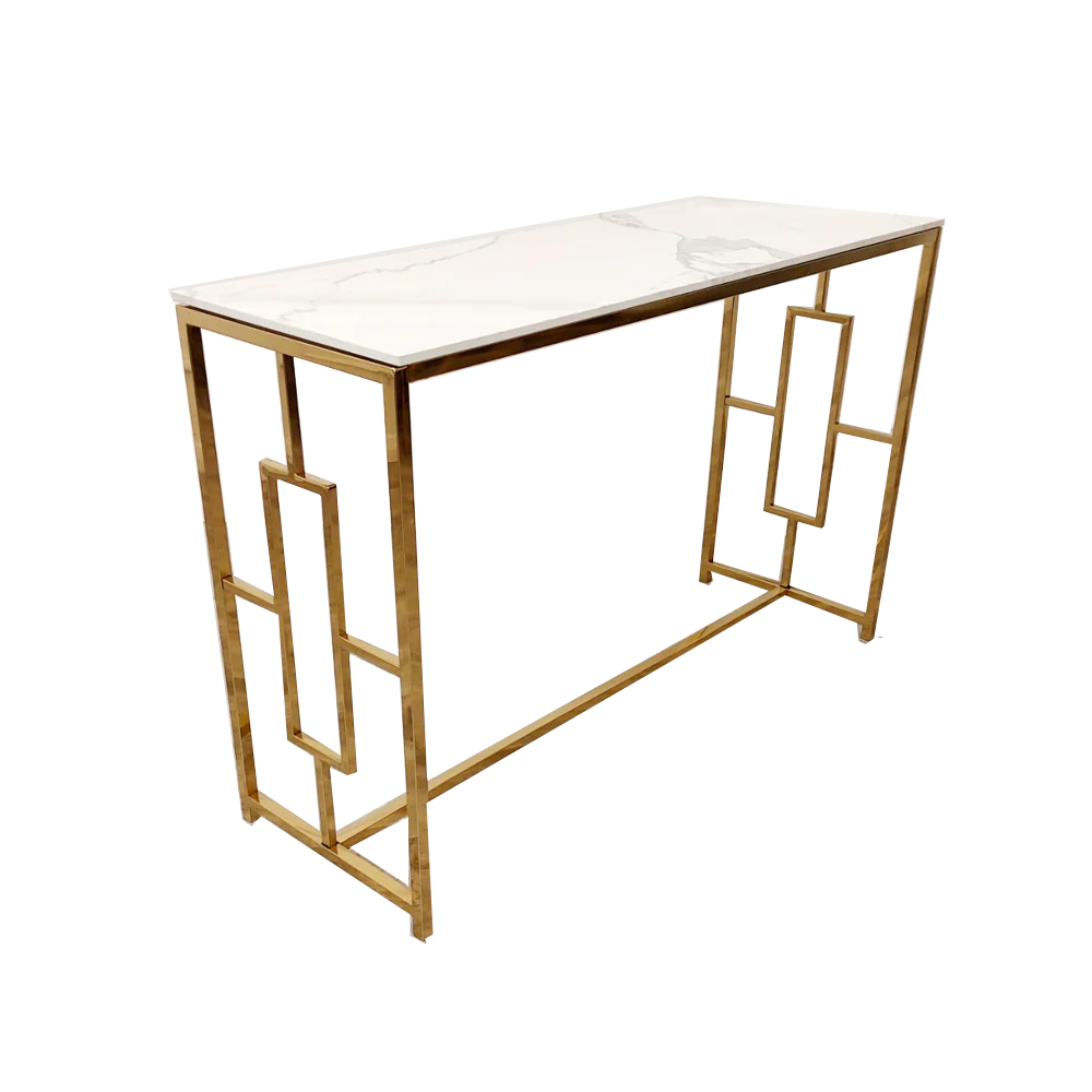 Geo Gold Console Table With Polar White Sintered Top Console Tables Home Store UK Geo Gold Console Table With Polar White Sintered Top Console Tables Home Store UK