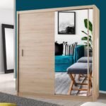 Outlook Sliding Wardrobe ( Oak ) Wardrobe Home Store UK