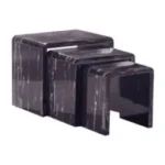 Lux Black Marble Effect Nest of Tables | Side Table | Home Store UK