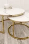 Marble Nest Of Tables With Gold Legs | Side Table | Home Store UK