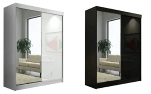 Vikas Wardrobes (High Gloss) - High Gloss Sliding Wardrobe - Home Store UK