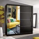 Outlook Sliding Wardrobe (Black) Wardrobe Home Store UK