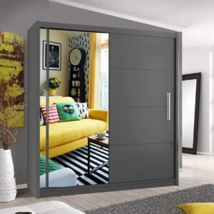 Outlook Sliding Wardrobe (Grey) Wardrobe Home Store UK