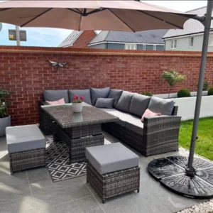 Rattan Corner Rising Dining Set - Rattan Furniture - Home Store UK