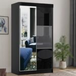 Downtown Black Wardrobe Sliding Wardrobes Home Store UK