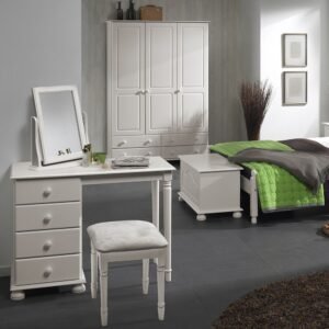 Bramwell Single Dressing Table in White