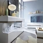 Bliss Living 3 Door Glazed Sideboard in White with a Truffle Oak Trim - Sideboards - Home Store UK