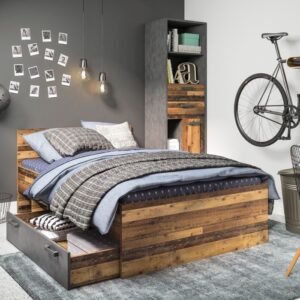 Crooklyn Single Bed in Walnut