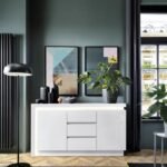 Rea 2 Door 3 Drawer Sideboard (including LED lighting) in High Gloss - Sideboards - Home Store UK