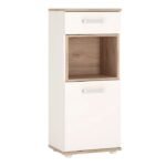 Alice 1 Door 1 Drawer Narrow Cabinet with Opalino Handles - Cabinet - Home Store UK