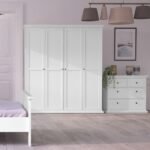 Harris Wardrobe with 4 Doors in White Wardrobe Home Store UK