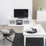 Harris TV Unit Wide 2 Doors 1 Shelf in White - TV Stands - Home Store UK