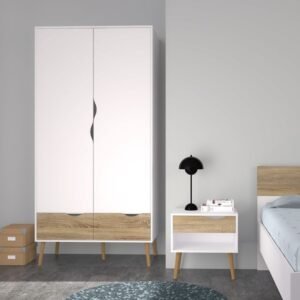 Willow Wardrobe 2 Doors 2 Drawers - Wardrobe - Home Store UK