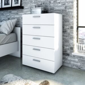 Robinson Chest of 5 Drawers in White Chest Of Drawer Home Store UK