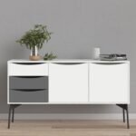 Ella Sideboard 2 Doors 3 Drawers in Grey and White - Sideboards - Home Store UK