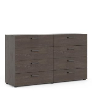 Bryce Double Dresser 8 Drawers in Rovere Gessato Dark Oak