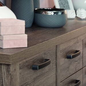 Carol 4 Door 2 Drawer Sideboard in Tabak Oak - Sideboards - Home Store UK