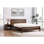 Attley Double Bed Solid Hardwood Antique Oak - Clearance - Home Store UK
