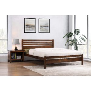 Attley Double Bed Solid Hardwood Antique Oak - Clearance - Home Store UK