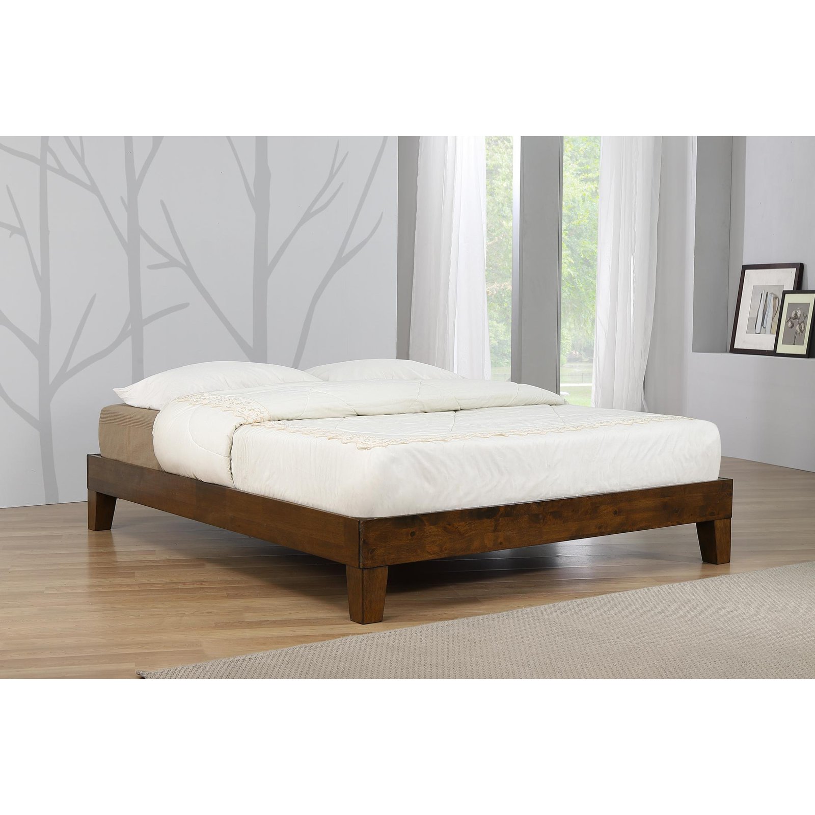 Charles Platform Bed Double Rustic Oak - Clearance - Home Store UK Charles Platform Bed Double Rustic Oak - Clearance - Home Store UK