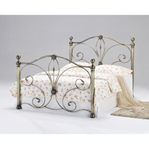 Dina Antique Brass Double Bed - Clearance - Home Store UK