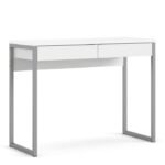 Lilly Desk 2 Drawers in White High Gloss - Desk - Home Store UK