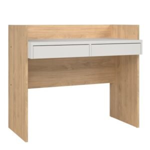 Lilly Desk 2 Drawers In Jackson Hickory and White - Desk - Home Store UK
